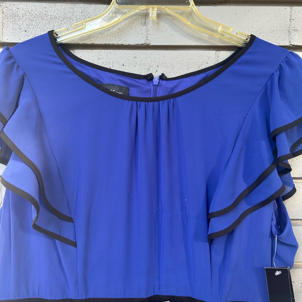 NWT Elegant Blue and Black Dress